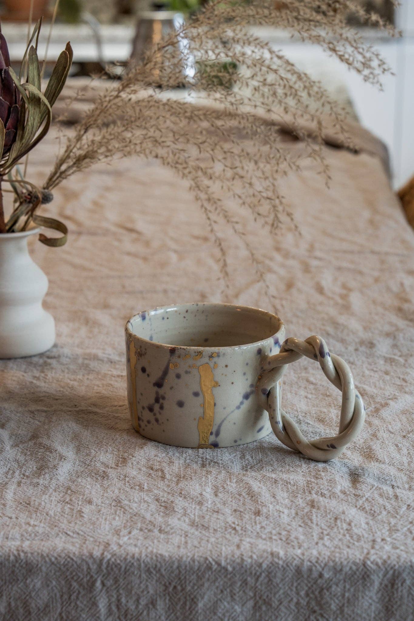 MUG Splash plum, golden and pink