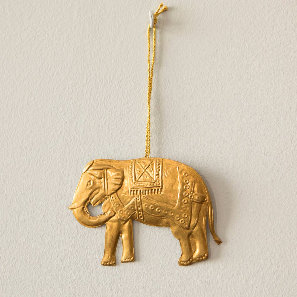 Elephant Brass Ornament