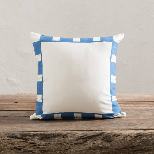 Capri Stripe Frame Blue Cushion 45X45