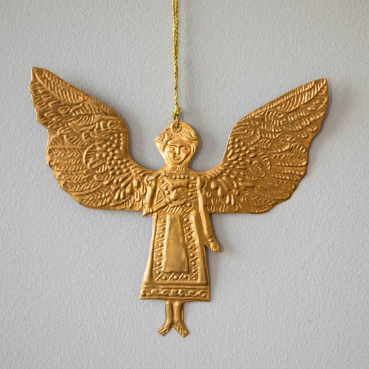 Lady Angel Brass Ornament