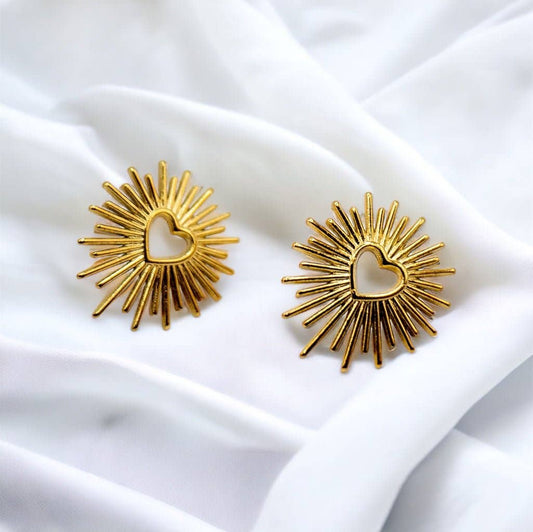Sacretd Heart Stud Earrings