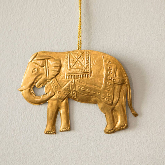 Elephant Brass Ornament