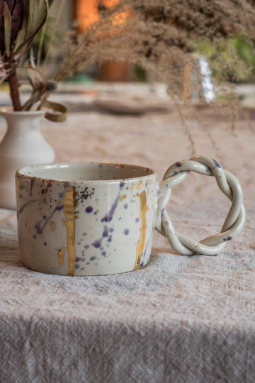MUG Splash plum, golden and pink